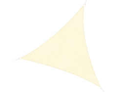 Vela de sombra triangular de 4x4x4 m, HDPE, resistente a los rayos UV, para jardín y patio, color beige.