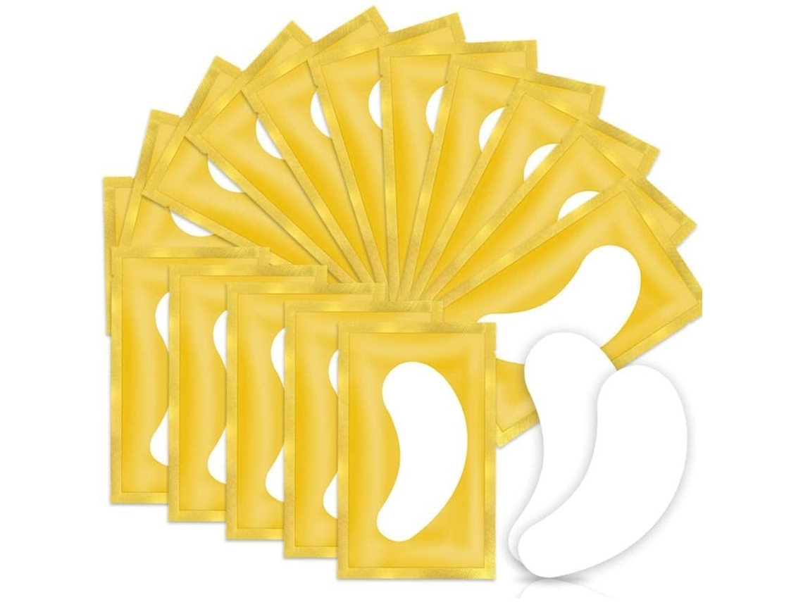 Gel Eye Skins Para Ojos, 50 Pares Para Extensiones De Pestañas Individuales Debajo De Los Ojos, Adhesivo Dorado