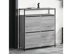 Mueble Zapatero | Armario Zapatero 4 Cajones Abatibles Gris Sonoma 100x34x112 Cm