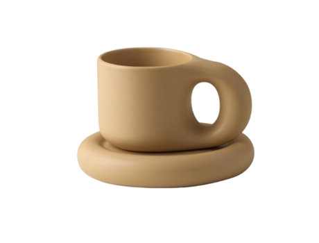 Taza XGF Taza de cerámica europea de 300 ml de creatividad Taza de cerámica europea de alta gama y platillo Decoración del hogar Pareja Café Leche ...