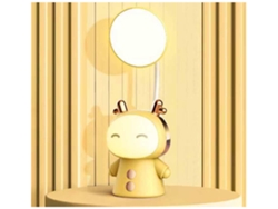Lámpara de mesa para niños con luz nocturna, pantalla de dibujos animados, luz de lectura plegable Led con cuello de cisne 360 ​​para dormitorio BISBISOUS