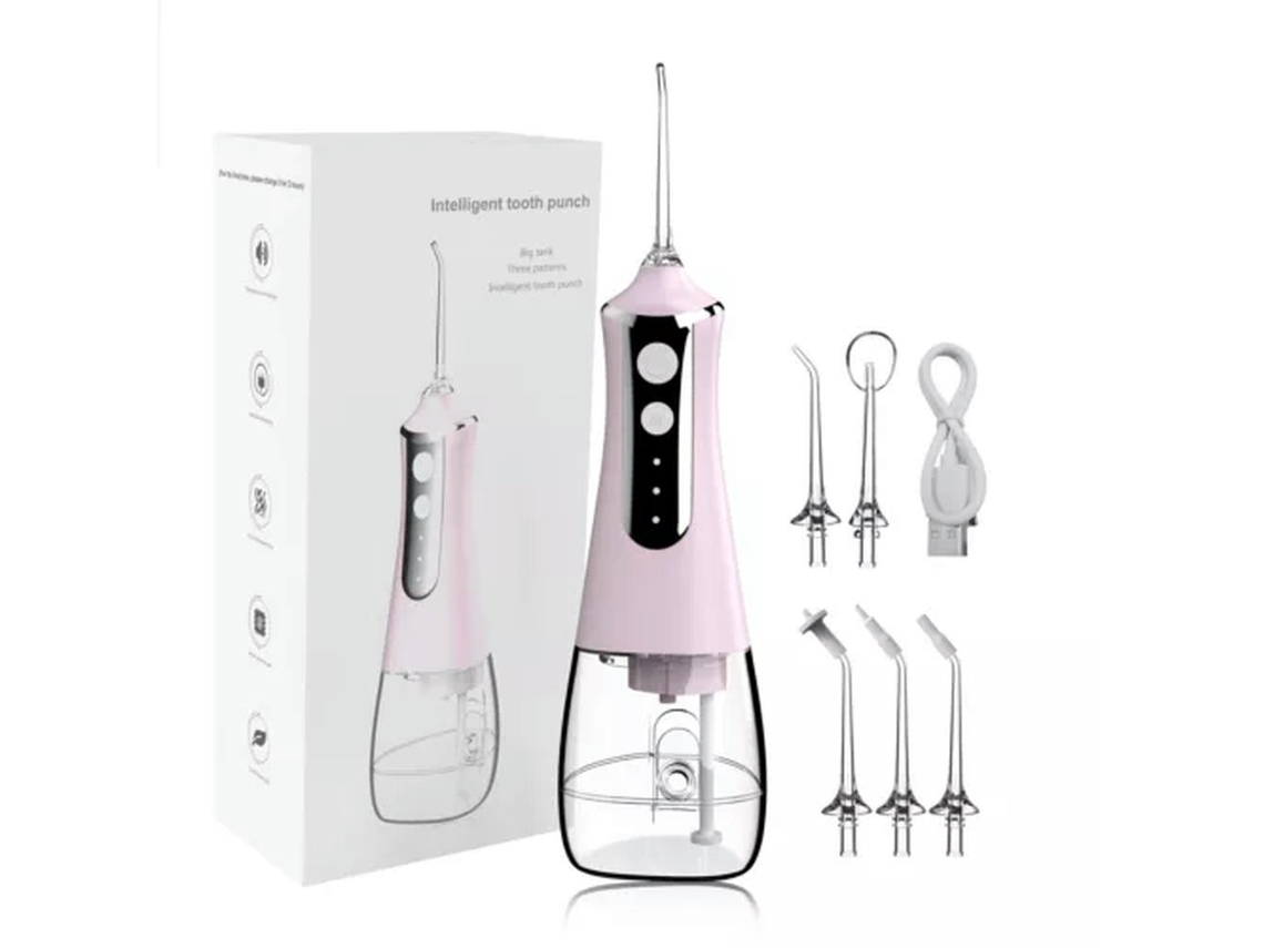 DIGITALLAB Irrigador Bucal Agua Dental Flosser 300Ml Rosa