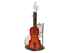 Soporte Vertical De Metal Resistente Con Forma De Violín Para Toallas De Papel, Ideal Para El Dormitorio, El Baño O La Oficina.