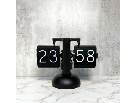 Reloj automático con tapa de página, reloj con tapa de balanza de Metal Vintage Negro