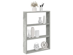 Estantería De Pared | Estante Flotante | Estantería Pared Madera Ingeniería Gris Hormigón 43x9x60 Cm