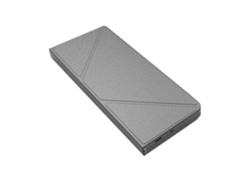 Teclado plegable inalámbrico Bluetooth TAISHENGDA con panel táctil, cubierta de cuero, soporte y 64 teclas.