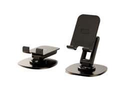 Soporte De Escritorio Plegable, Giratorio Y Ajustable Para Teléfono, Portátil, Para El Hogar Y Los Viajes - Negro