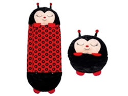Saco De Dormir Convertible En Almohada, Para Niños, Mariquita. Tacto Peluche. Mediano / M 160x60cm.