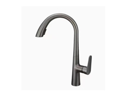 Grifo Cocina Lh-8042 Cuello Cisne | Cobre Macizo | Cabezal Extraíble Con Dos Modos De Agua