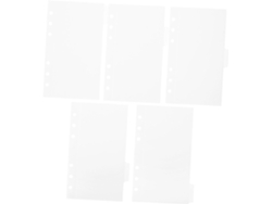 Carpeta A6 con 5 separadores extraíbles, económica y reutilizable, material ligero, ideal para oficina - Gokoco