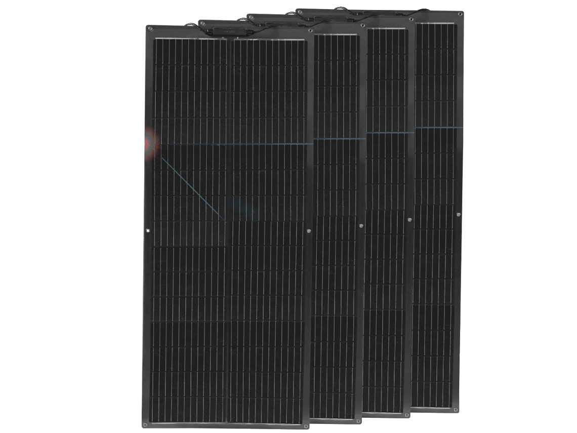 Kit de paneles solares monocristalinos de alta eficiencia, instalación versátil, 4 unidades de 100 W