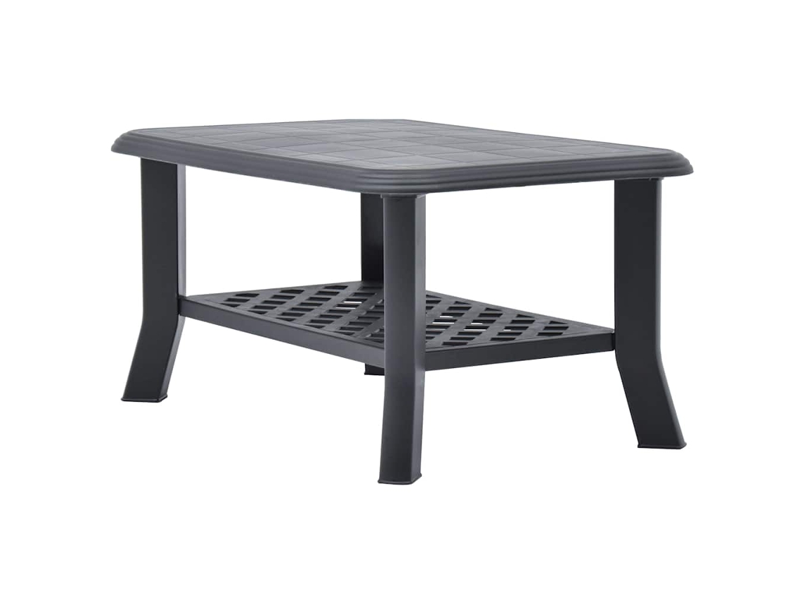 Mesa de centro HALANV1, plástico color antracita, 90x60x46 cm.