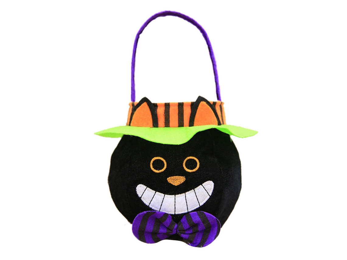 Bolsa de regalo de gato con elementos de Halloween