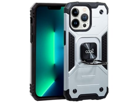 Funda Cool para Iphone 13 Pro Hard Anillo Plata