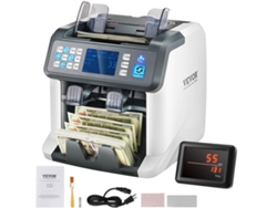 VEVOR Máquina contadora de dinero Contador de billetes con moneda múltiple 2CIS SN UV IR MG DD