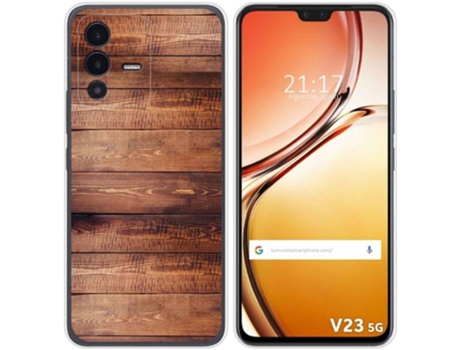 Carcasa para Vivo V23 5G TUMUNDOSMARTPHONE Dibujos Madera 02 Multicolor
