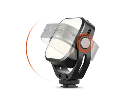 VIJIM VL 66 Luz de relleno de temperatura de color dual Cámara DSLR Luz de fotografía Luz giratoria de 360 grados negro