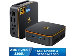 Mini Pc Huidun H50 Amd Ryzen™ 3 3300u Max 16 Gb 512 Gb Windows 11 Pro Wifi 6 Negro