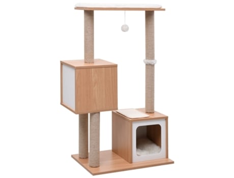 vidaXL Rascador para gatos con alfombra rascadora de sisal 104 cm