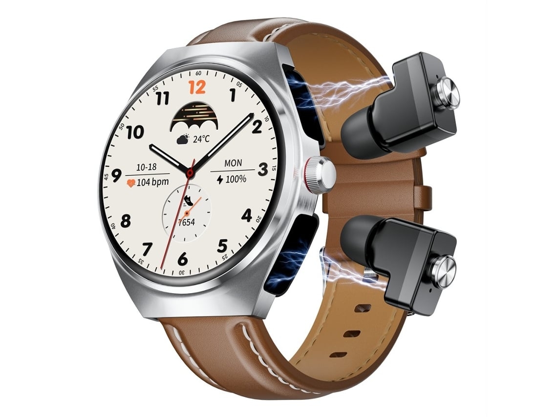 Reloj inteligente para hombre con auriculares inalámbricos, llamadas Bluetooth, carcasa de acero ultrafina de 1,5", monitor de sonido 9D, D Yunzii