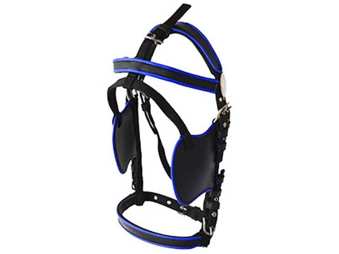 Arnês de Condução de Peitoral Único Fussen Nylon/Pvc Azul Cobhispano Hipica
