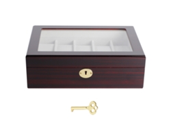 Caja de madera para relojes con 10 compartimentos - Regalo ideal