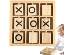 Juego de tres en raya, juego de madera Xo Ox, juego familiar de madera, juguetes de viaje dentro de Gokoco
