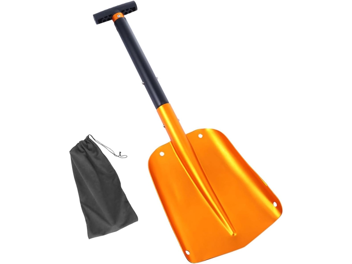 Pala De Nieve Plegable De Aluminio Con Mango Extraíble