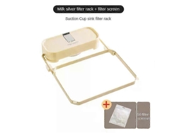 Soporte plegable para filtro de fregadero de cocina con ventosa para restos de comida, bolsa de basura de malla desechable para cocina. GOKOCO