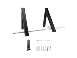 Perchero Retráctil De Aluminio Para Pared Invisible Con Barra De Secado Plegable Para Balcón Negro
