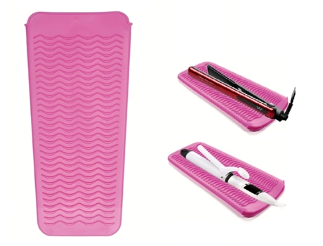 Bolsa de alfombrilla de silicona resistente al calor para rizador de pelo, plancha plana y Herramienta de Peinado JEDBESETZT