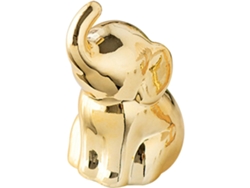 Escultura Elefante Cerámica Dorada Decoración Escritorio Sencilla Delicada Adorno Elegante Hogar Oficina