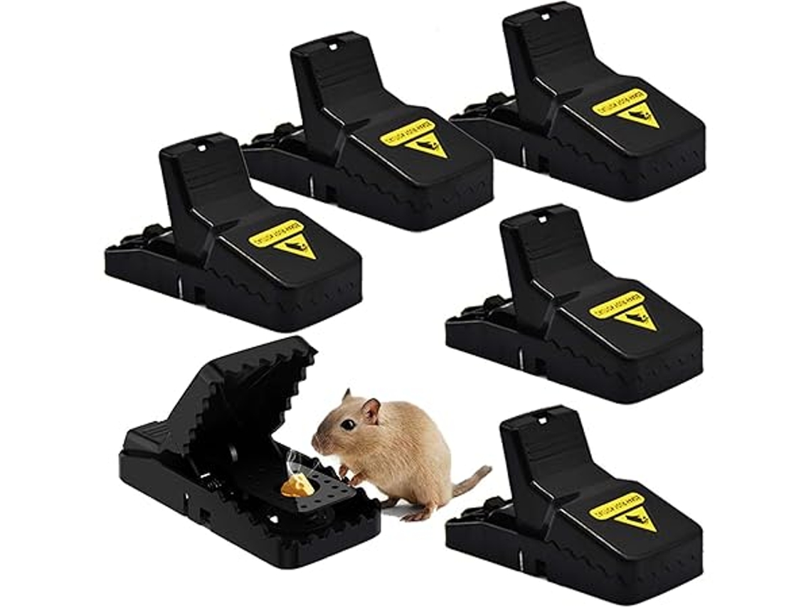 Juego De 6 Trampas Para Ratones Reutilizables, Aptas Para Usar En Casa Y En El Jardín, Con Diseño Ergonómico E Ideales Para El Uso Diario.