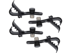 Clips para micrófono 2026dn para batería, soportes antivibración ajustables, soportes para instrumentos musicales, 4 unidades, negro Czc