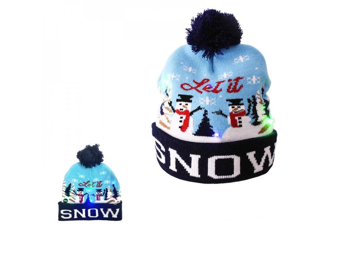 2026-gorro Navideño Led Tejido Con Luces Para Adultos Y Niños Decoración De Navidad Y Año Nuevo Talla 20x20cm Material Algodón 20x20cm D