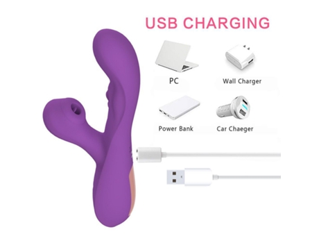 Vibrador de masaje de succión y bofetadas multifrecuencia para mujeres (rosa) YIZHOOD