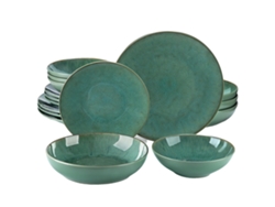 Juego de vajilla de piedra verde, servicio para 4/8/12, artesanía superior, 48 piezas OEM