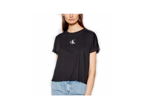 Camiseta CALVIN KLEIN (S - Negro)