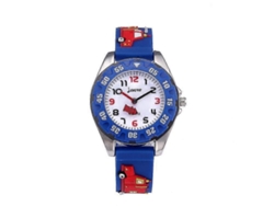 Reloj de moda con esfera con tachuelas, de cuero, estilo casual GOKOCO