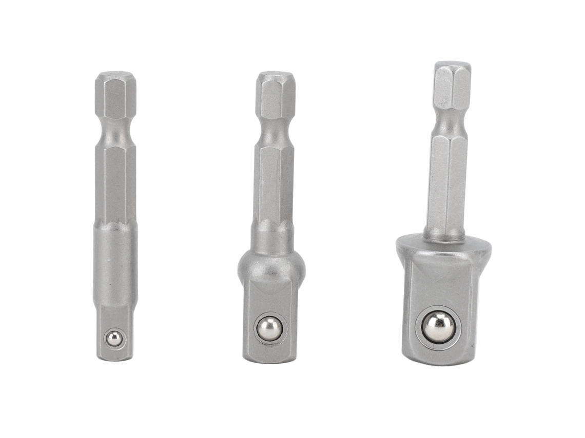 3 Adaptadores Para Llave De Taladro Eléctrico Con Cable De Extensión De Acero Inoxidable Hexagonal De 1/4, 3/8 Y 1/2 Pulgada.