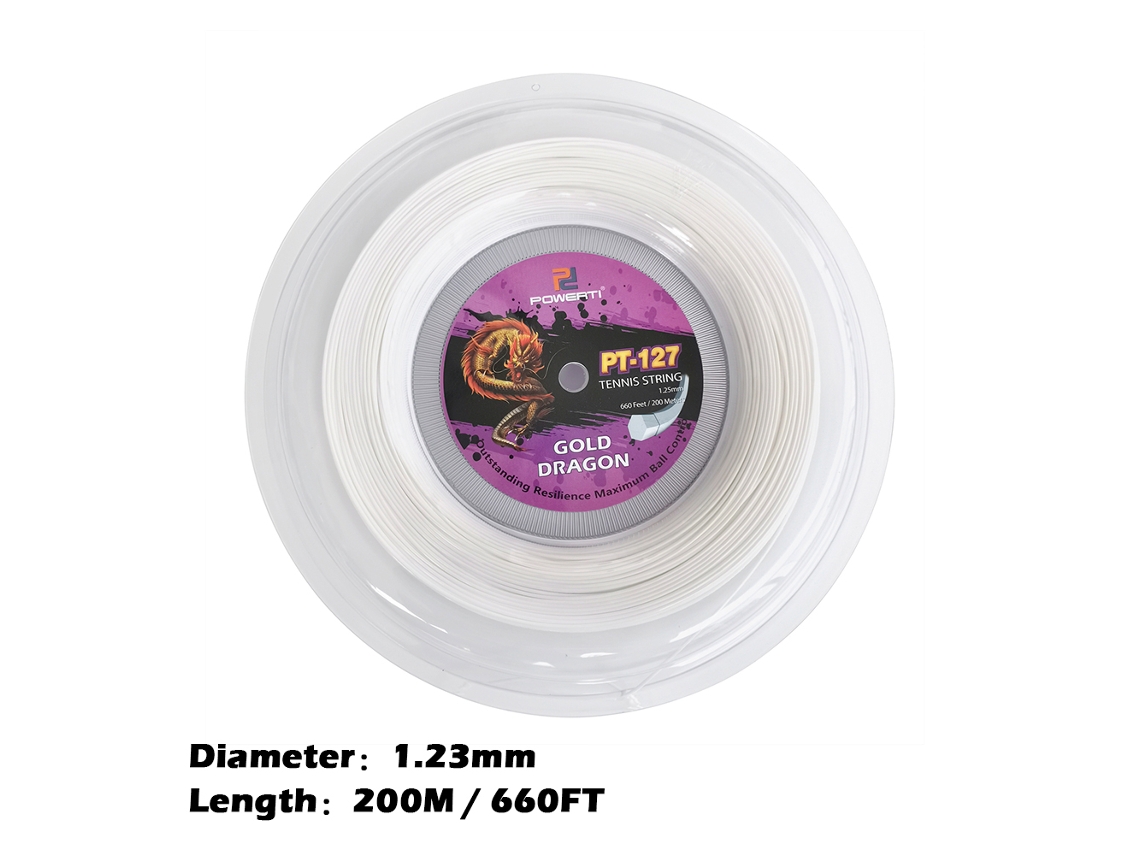 Cuerda De Tenis De 1,23 Mm Y 200 M/660 Pies, Potente Y Duradera, Para Raquetas De Tenis.