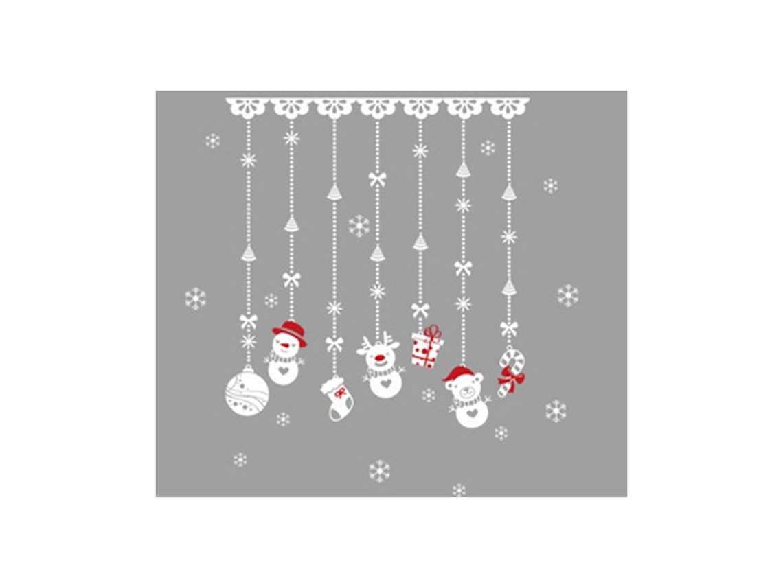 Pegatinas Navideñas Electrostáticas Para Ventanas, Ideales Para Decoraciones Navideñas Caseras, Puertas Y Paredes, Con Diseño Ergonómico Par