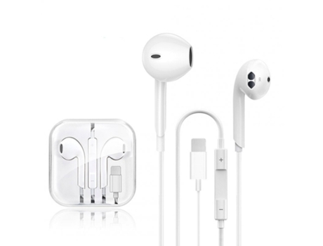 Auriculares L9 cableado con micrófono estéreo blanco
