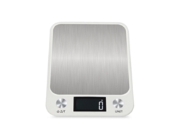 (batería En Color Blanco) Báscula De Cocina Electrónica Pequeña De Acero Inoxidable, 5 Kg/1 G