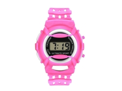 Reloj Electrónico Infantil, Resistente Al Agua Hasta 30 M, Correa Rosa, A La Moda Para Niños.