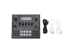 Tarjeta De Sonido Profesional Para Retransmisiones En Directo Con Mezclador Estéreo De Doble Canal, Bluetooth Y Sintonizador De Voz.