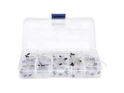 Kit de diodos rectificadores surtidos 1N4001 1N5819, 100 unidades.
