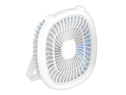 Ventilador De Escritorio Usb Recargable Con Velocidad Ajustable, Portátil, Blanco.