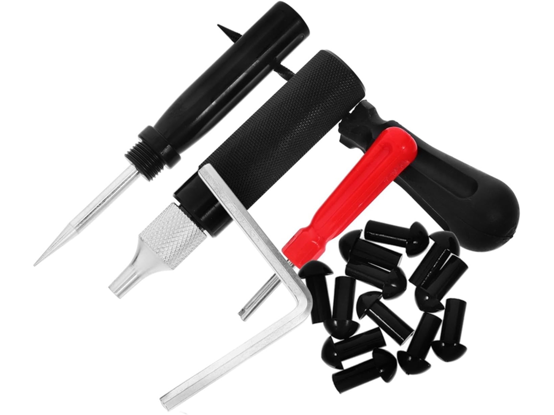 Kit Versátil Para Reparar Neumáticos De Motocicletas Y Automóviles: Rápido Y Fácil De Usar.