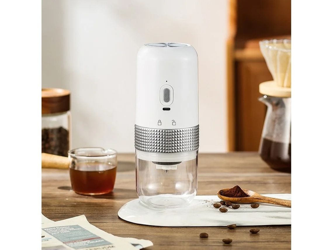 Molinillo de café totalmente automático Yizhood con grosor ajustable (blanco)